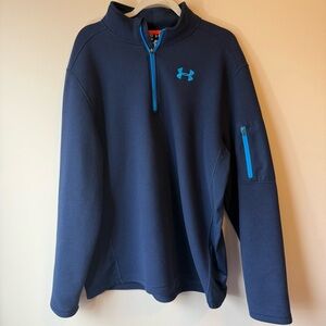 Under Armour Men's 1/4 Zip Fleece | Navy Blue | Size XXL - Excellent Condition